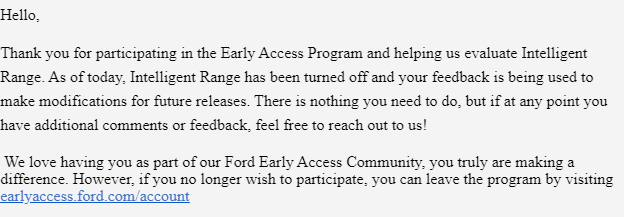 Ford Mustang Mach-E Intelligent Range now being enabled on Early Access Program Mach-E 1670362197438
