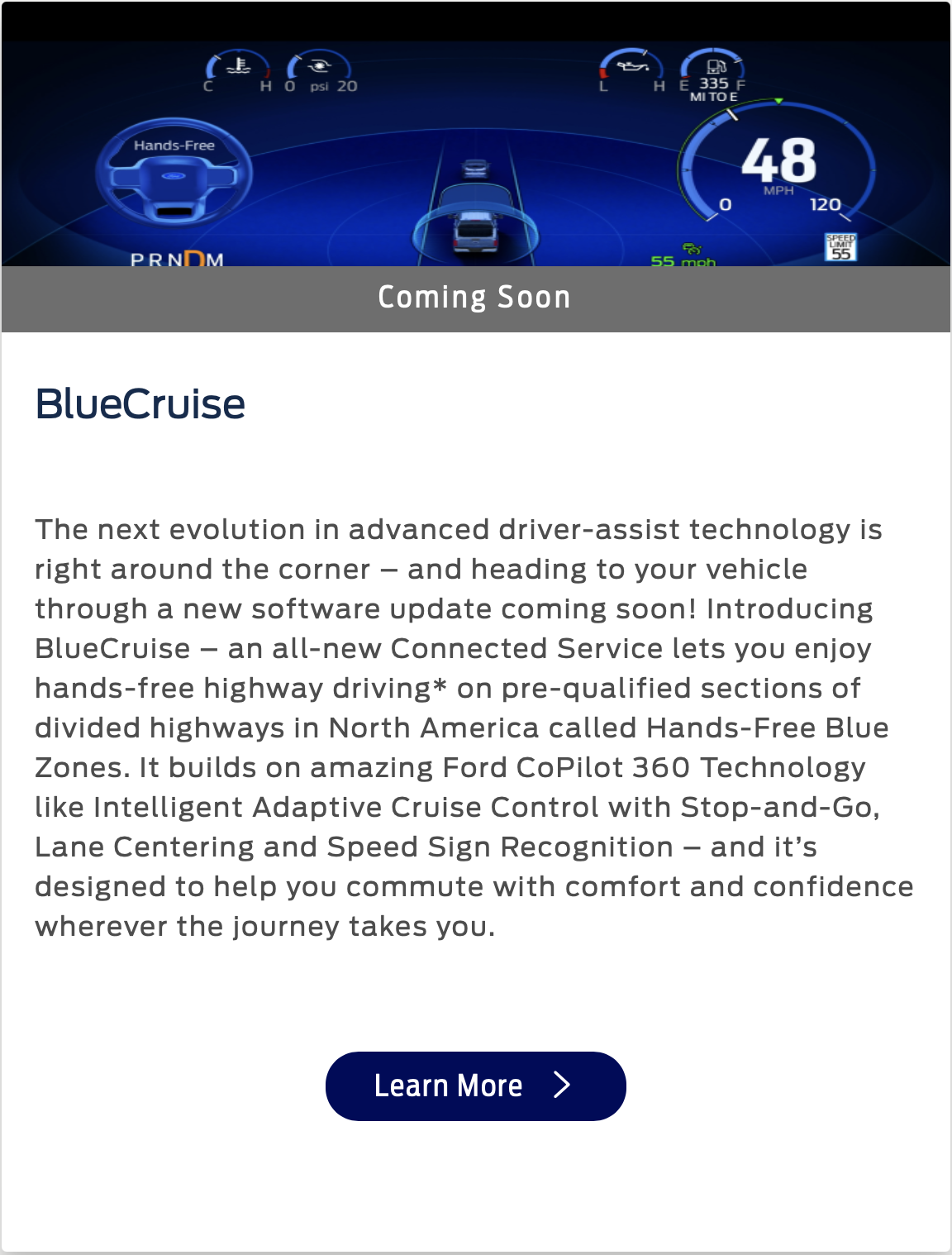 Ford Mustang Mach-E BlueCruise appears in Connected Services Screen Shot 2021-07-28 at 12.28.34 PM