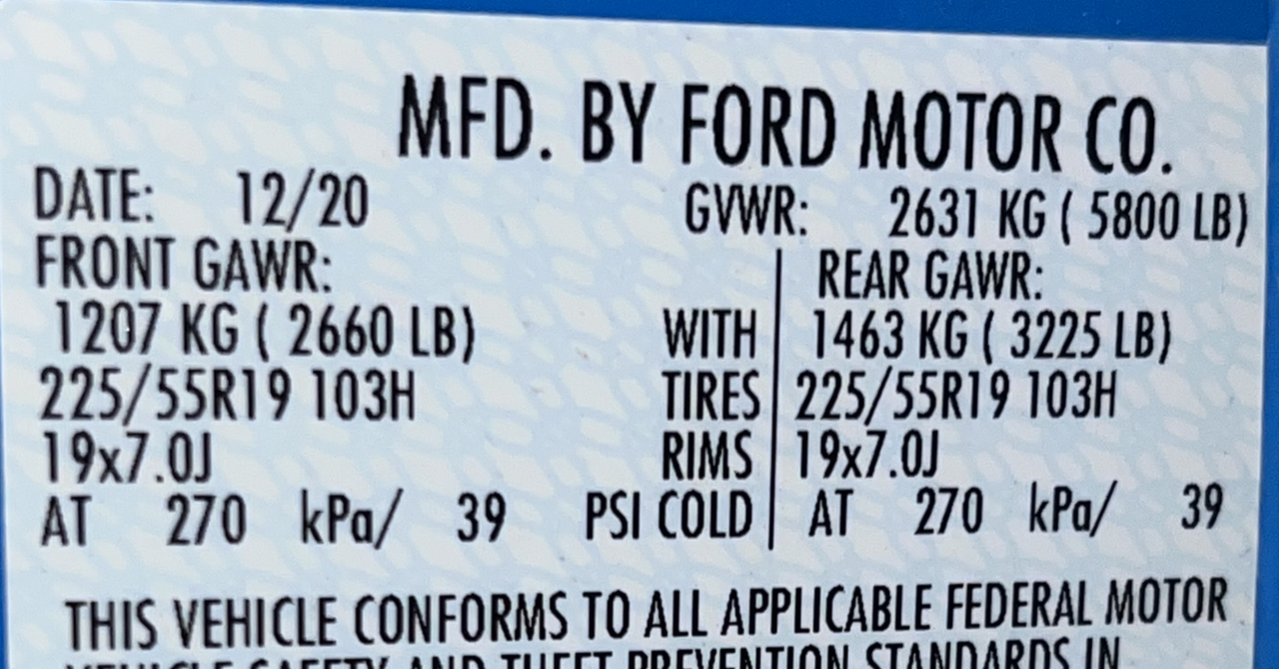 Ford Mustang Mach-E Please post your vehicle weight information! Screen Shot 2022-04-16 at 8.17.01 PM