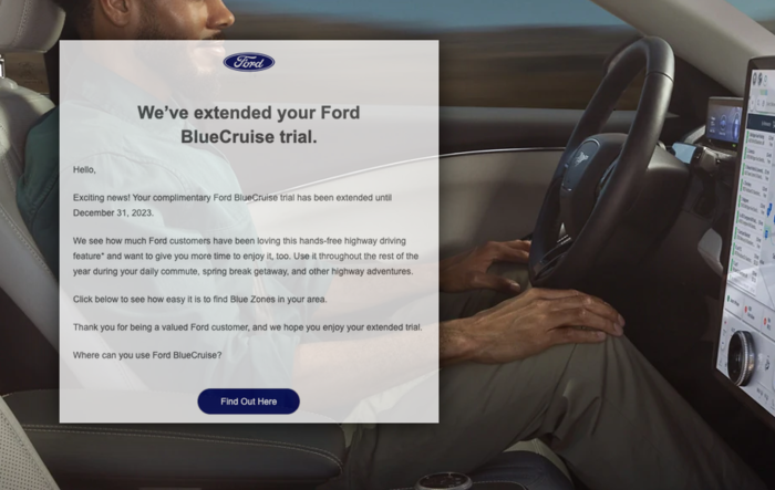 Ford Extends BlueCruise Trial to December 31