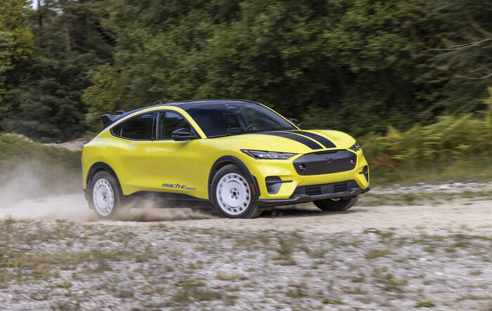 Mustang Mach-E Rally Edition! Priced ~$65K, 480hp, 650lb-ft, raised 20mm, Rally Sport Mode, ordering open early 2024