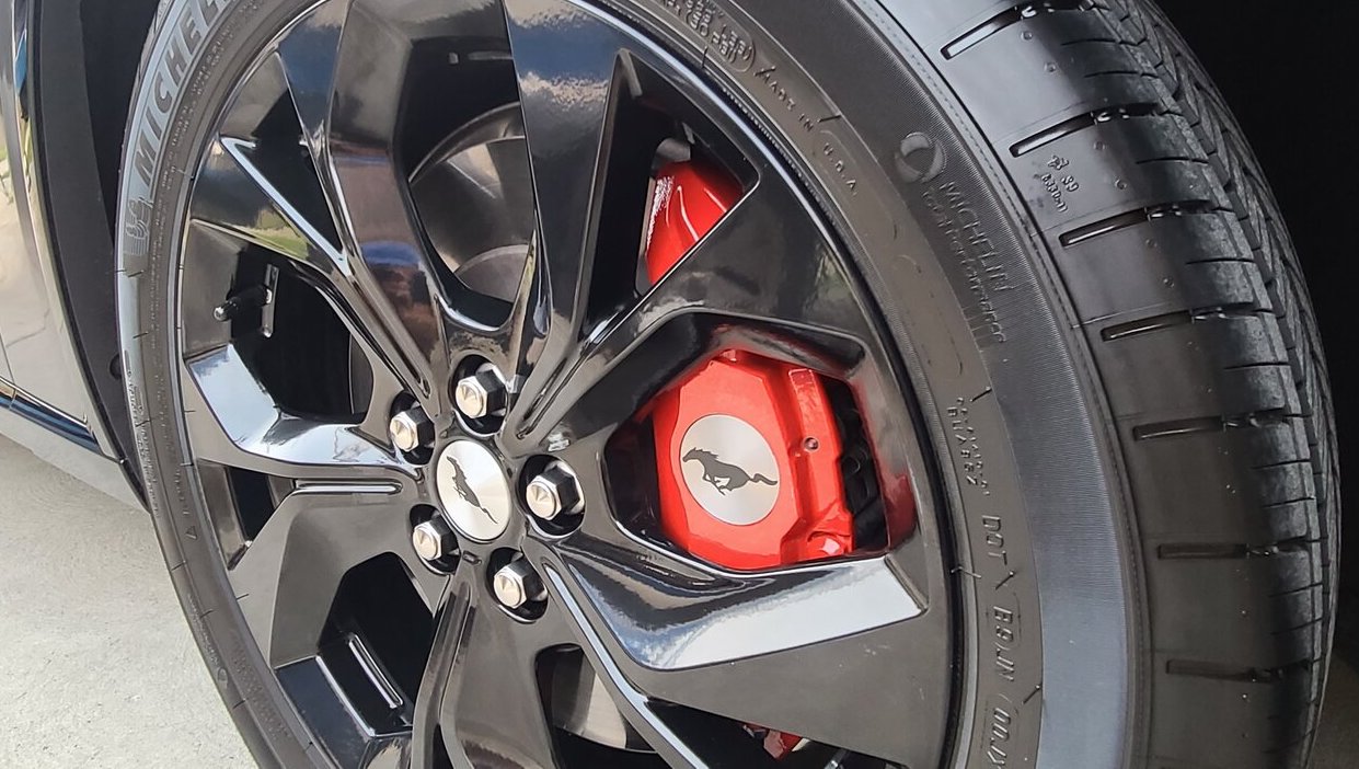 DIY painted calipers + Pro powder coated wheels + Mustang decals