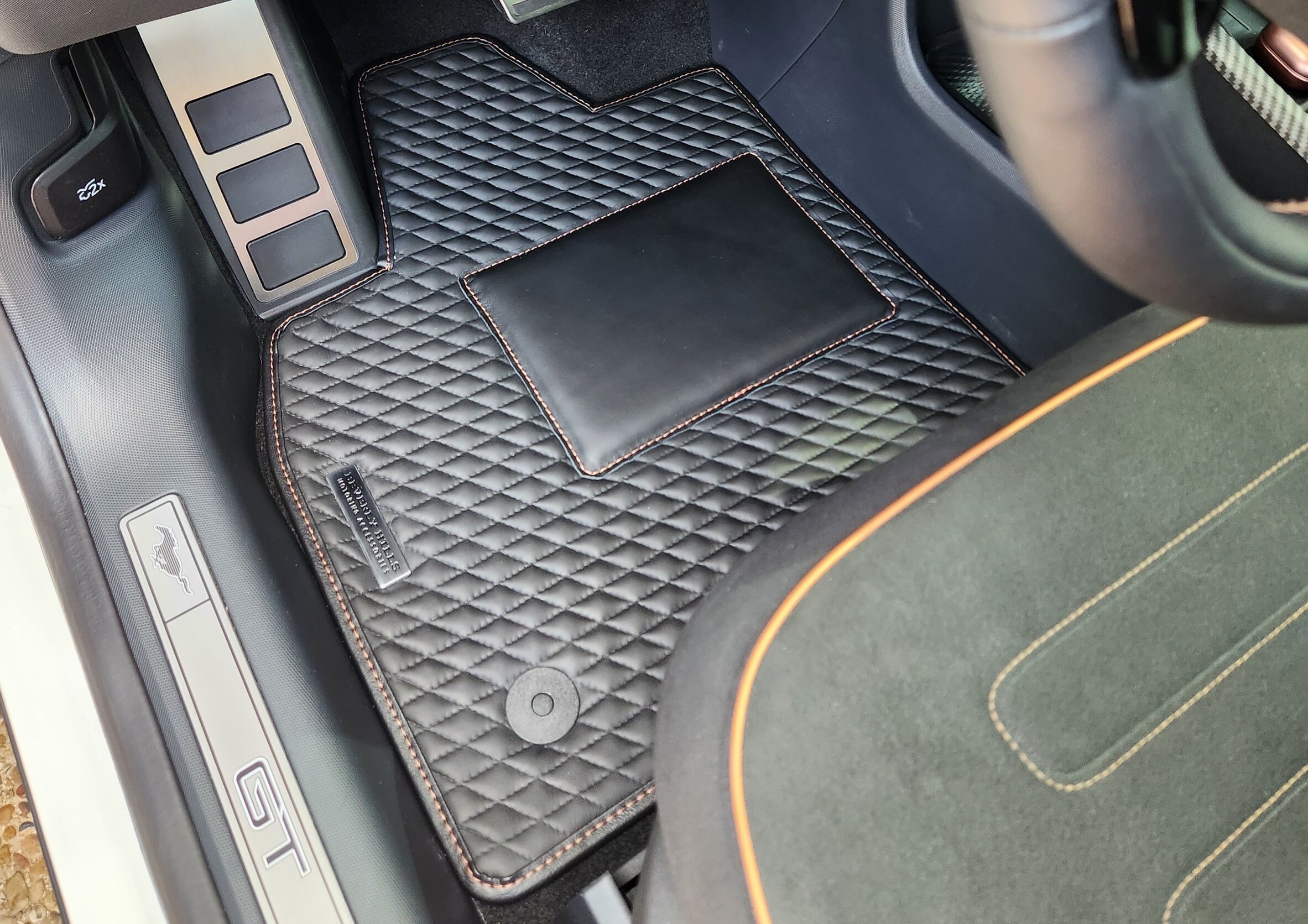 Splurged on luxury custom leather floor mats. MachEforum Ford